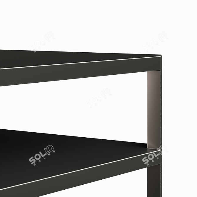 Hiba Steel Corner Shelf 3D model image 3