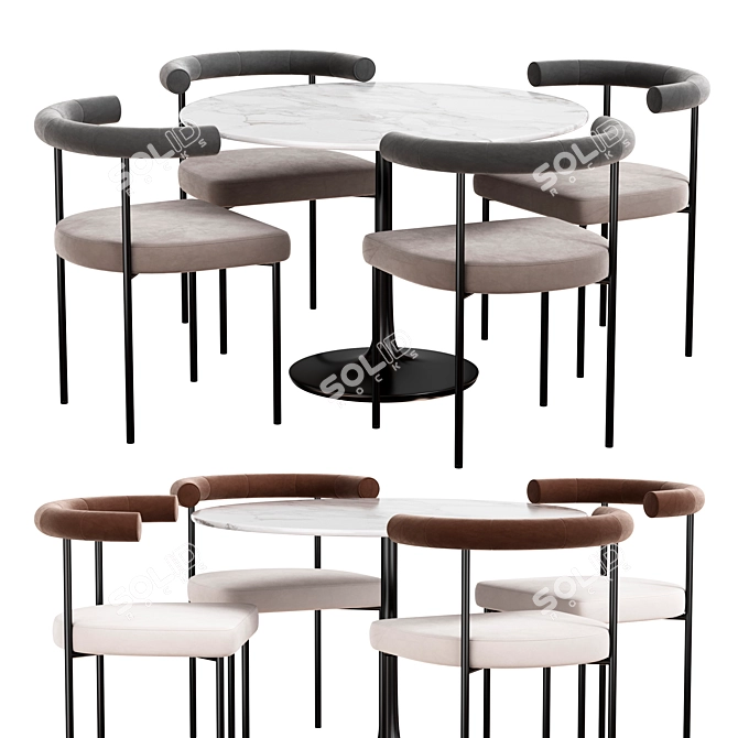 Kashmir Chair Dining Set 2014 3D model image 1