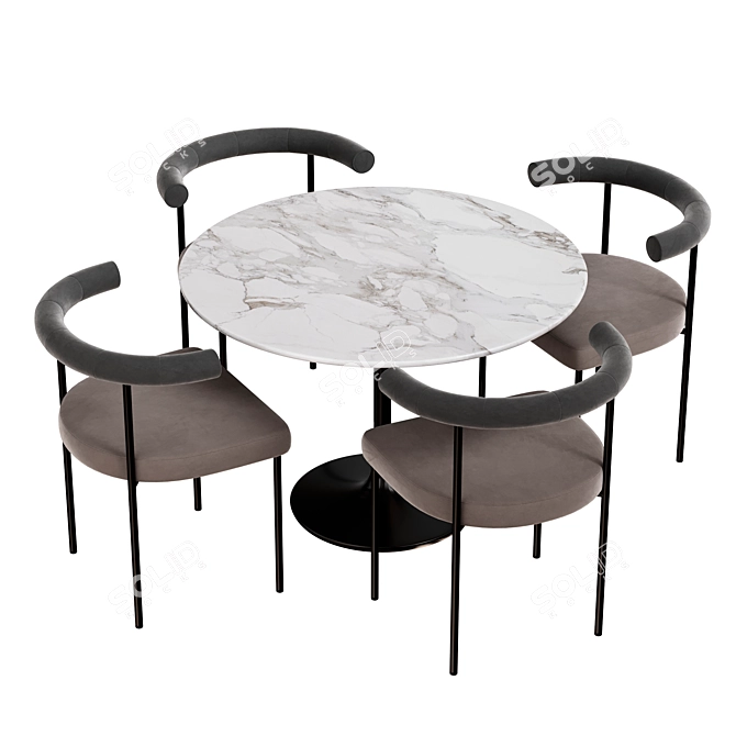 Kashmir Chair Dining Set 2014 3D model image 2