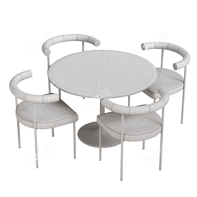 Kashmir Chair Dining Set 2014 3D model image 4