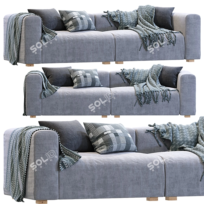 Minimalist Hay Mags Sofa Set 3D model image 3