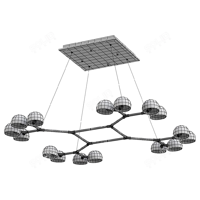 Modern Horus II Suspension Lamp 3D model image 2