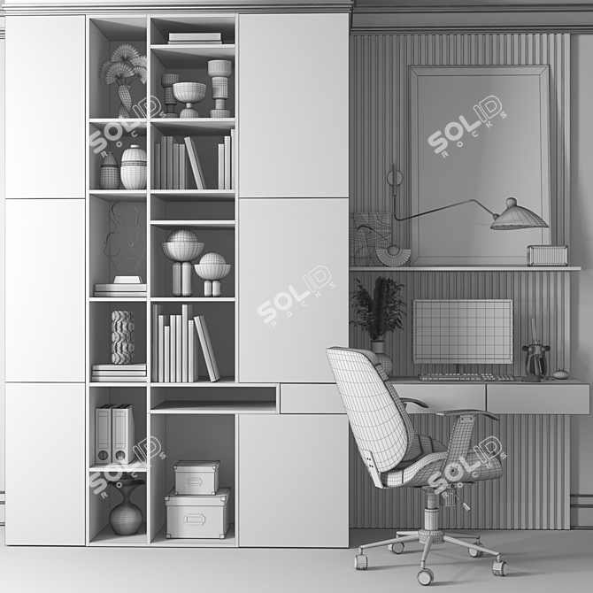 Modern Office Furniture Set 3D model image 4