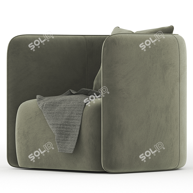 Contemporary Fauteuil Coso Armchair 3D model image 3