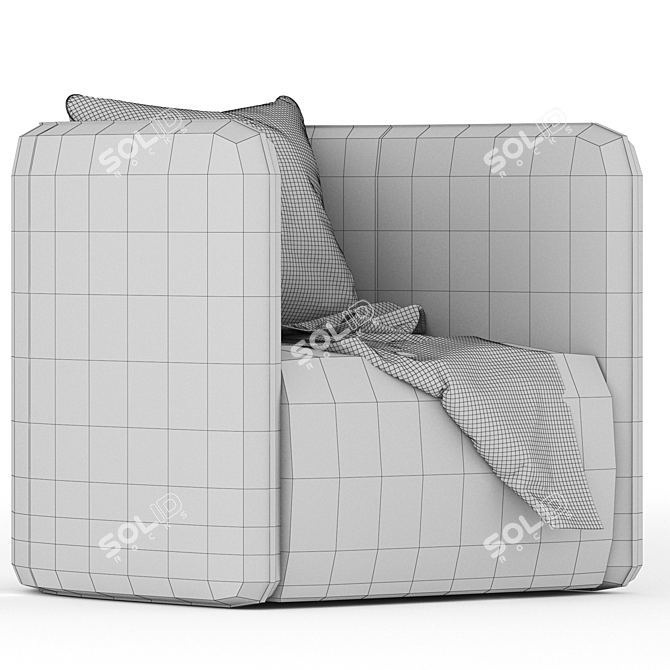 Contemporary Fauteuil Coso Armchair 3D model image 6