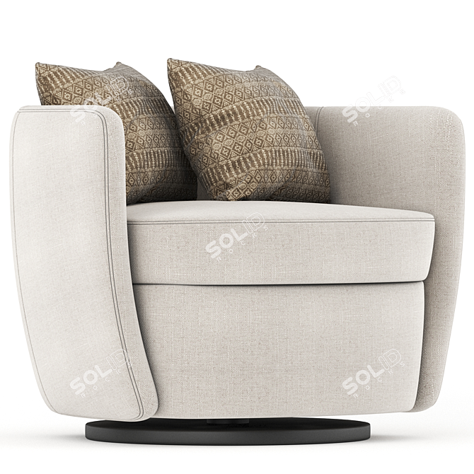 Bellagio Swivel Armchair 3D Model 3D model image 2