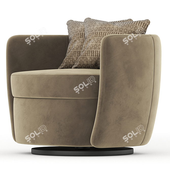 Bellagio Swivel Armchair 3D Model 3D model image 5