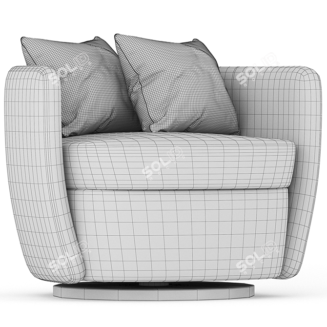 Bellagio Swivel Armchair 3D Model 3D model image 7