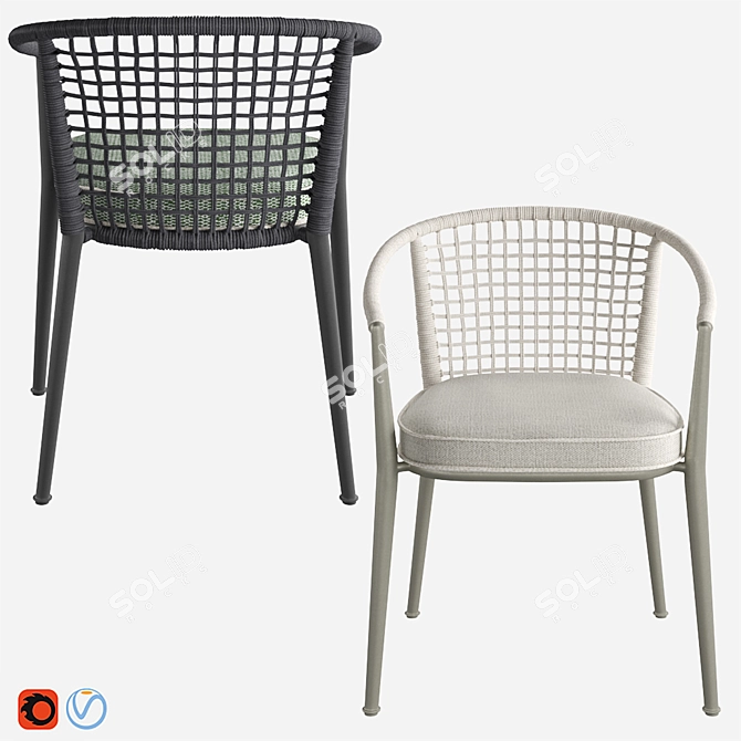Erica '19 Outdoor Chair 61x60x75 cm 3D model image 3