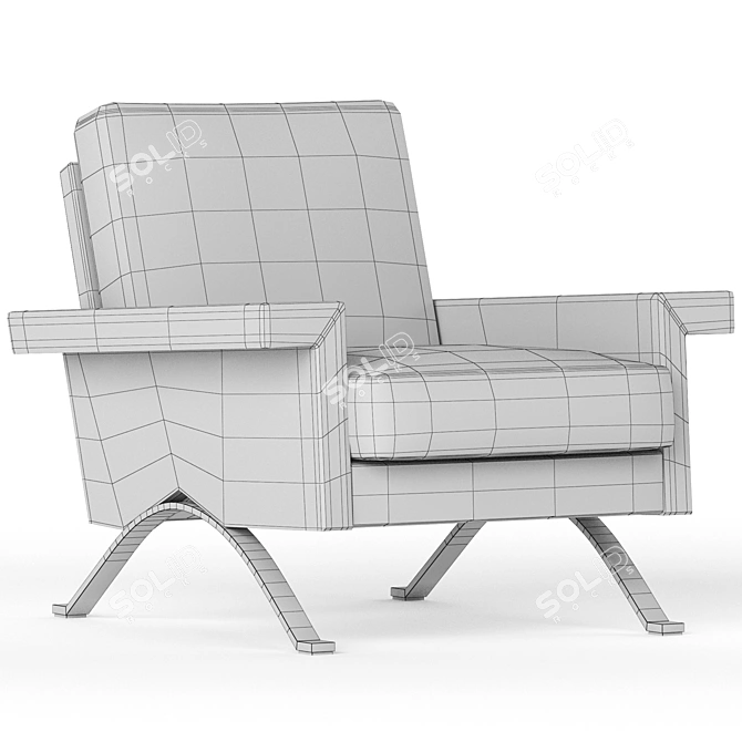 Sleek Cassina Armchair in V-Ray 3D model image 5