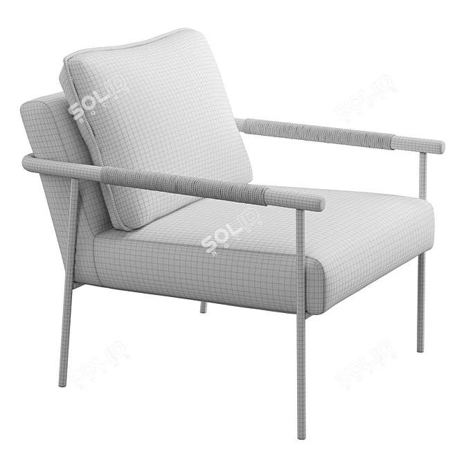 Contemporary Boucle Atticus Armchair 3D model image 5