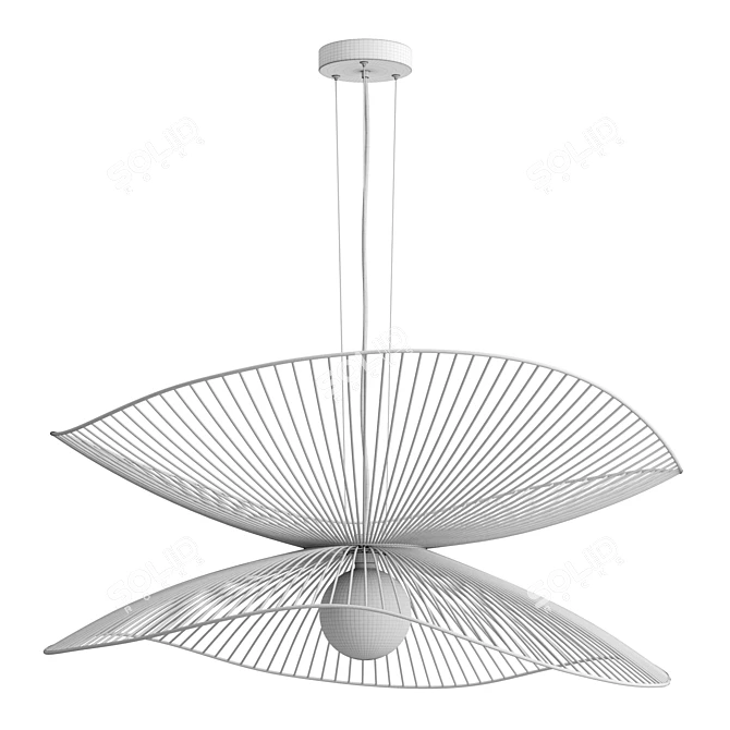 Elegant Libellule Pendant Light 3D model image 6