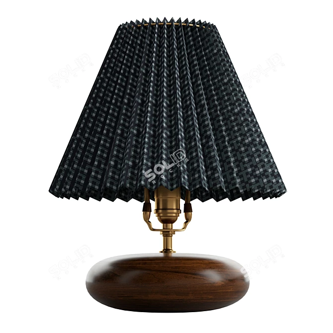 Elegant Wood Lamp Base 3D model image 5