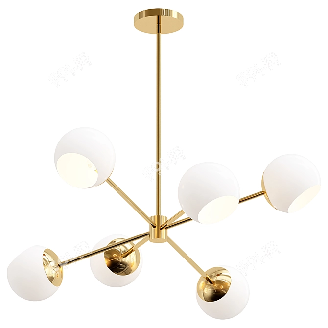 Modern Glass Chandelier Model - VRay 3D model image 1