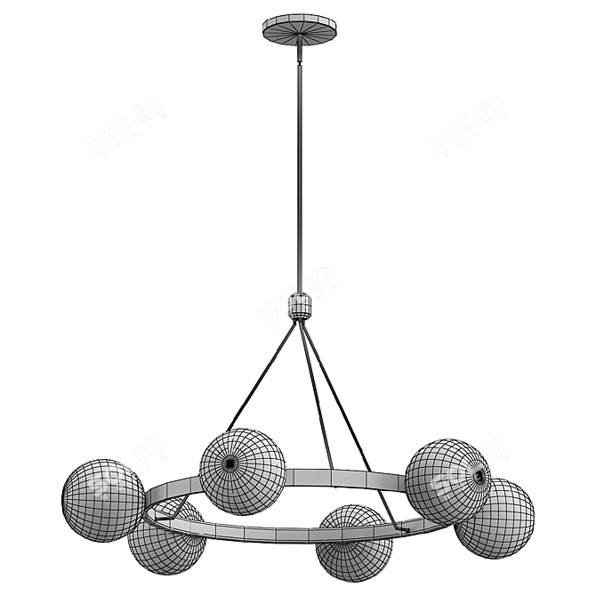 Hayes 5-Light Chandelier Model 3D model image 2