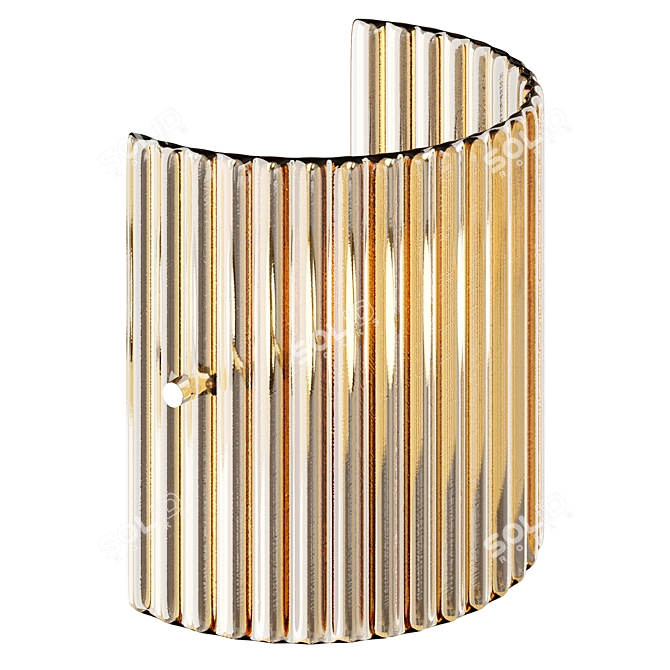 Bonfire Stripes LED Glass Table Lamp 3D model image 2