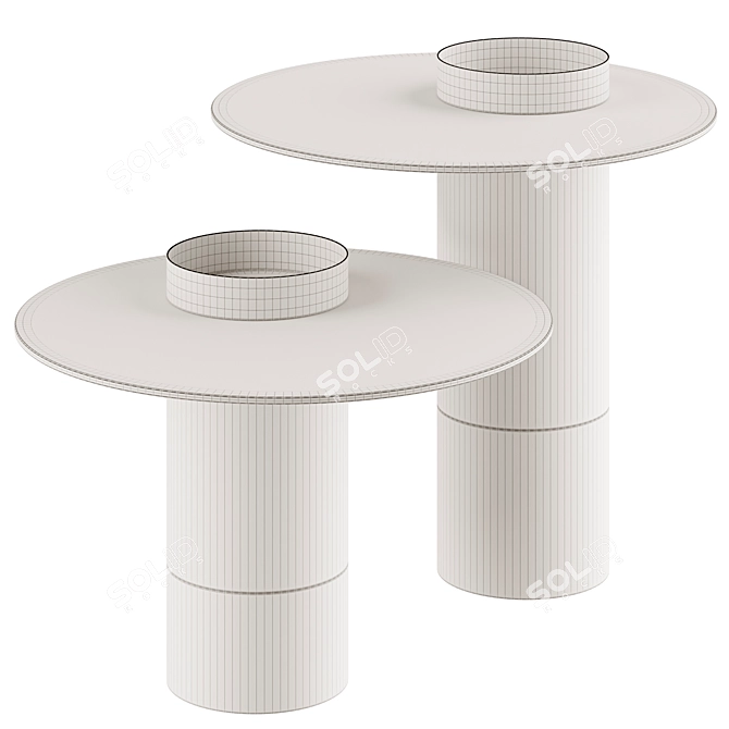 Sleek Glass Coffee Table 3D model image 2