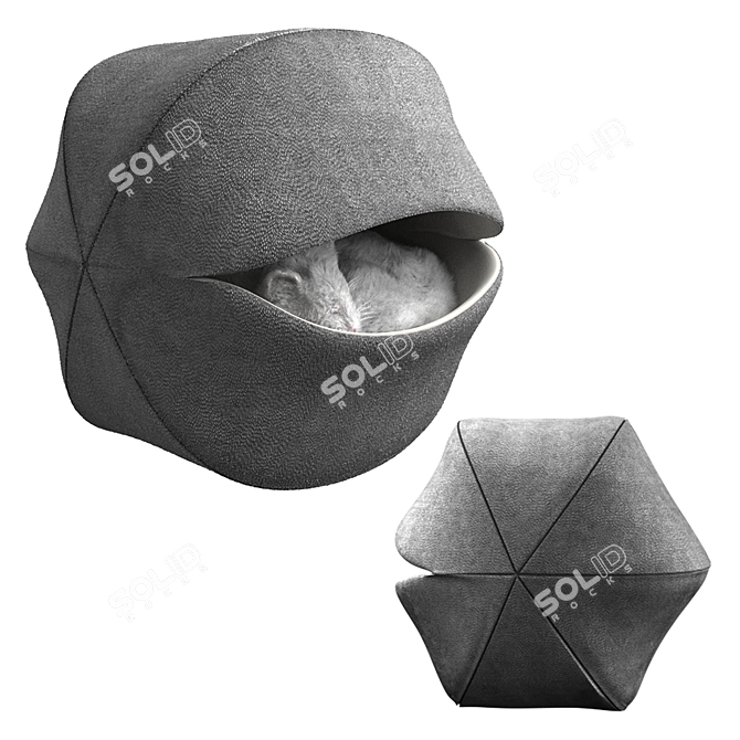 Foldable Shell Pet Shelter 3D model image 1