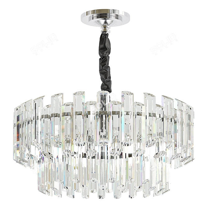 Elegant Crystal Chandelier Lamp 3D model image 1
