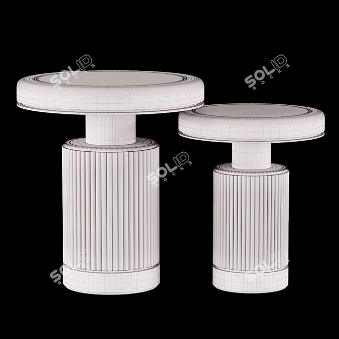 Bronze Inlay Coffee Table 3D model image 4