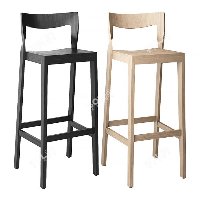 Modern Swivel Barstool 20,702 Polygons 3D model image 1