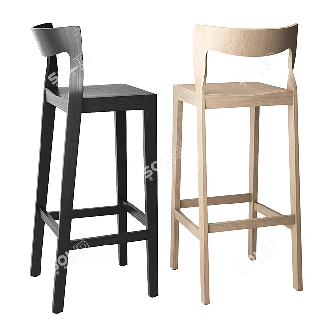 Modern Swivel Barstool 20,702 Polygons 3D model image 2