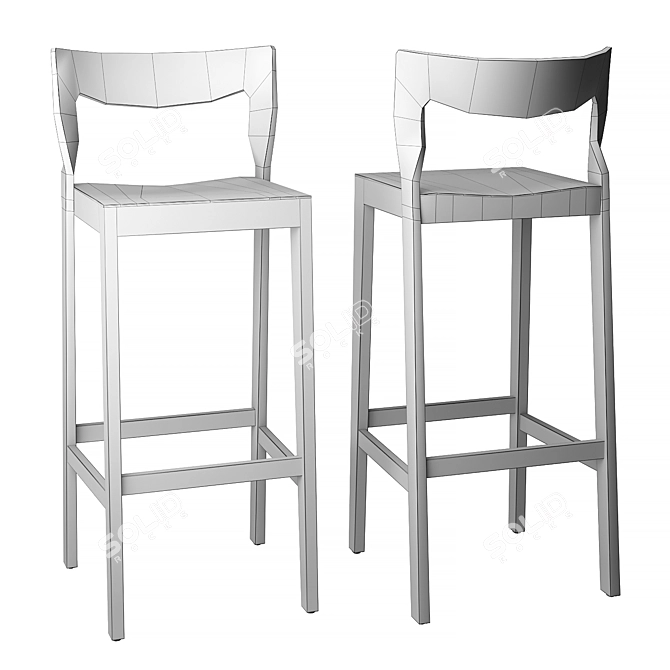 Modern Swivel Barstool 20,702 Polygons 3D model image 3