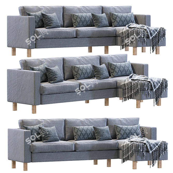 Stylish Karlstad IKEA Sofa Model 3D model image 4