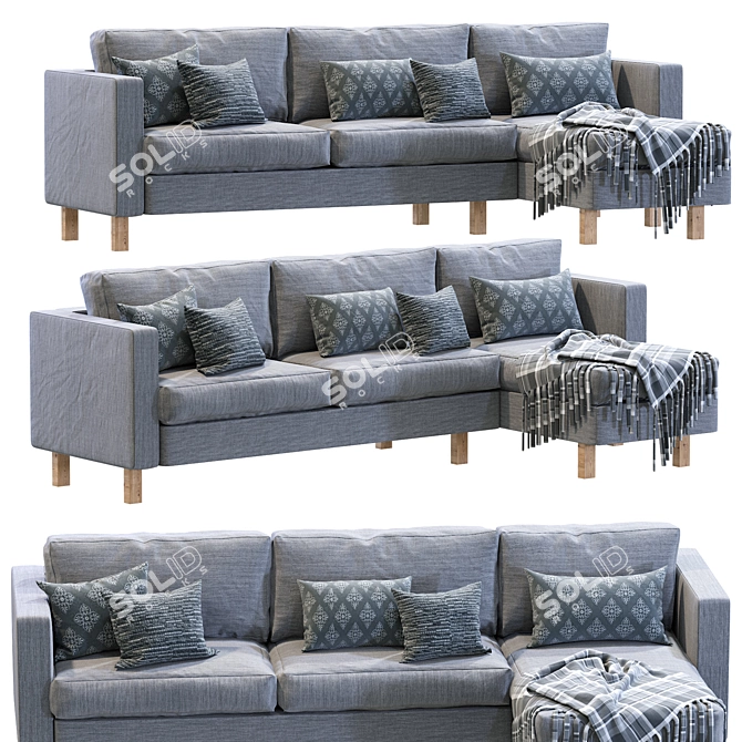 Stylish Karlstad IKEA Sofa Model 3D model image 1