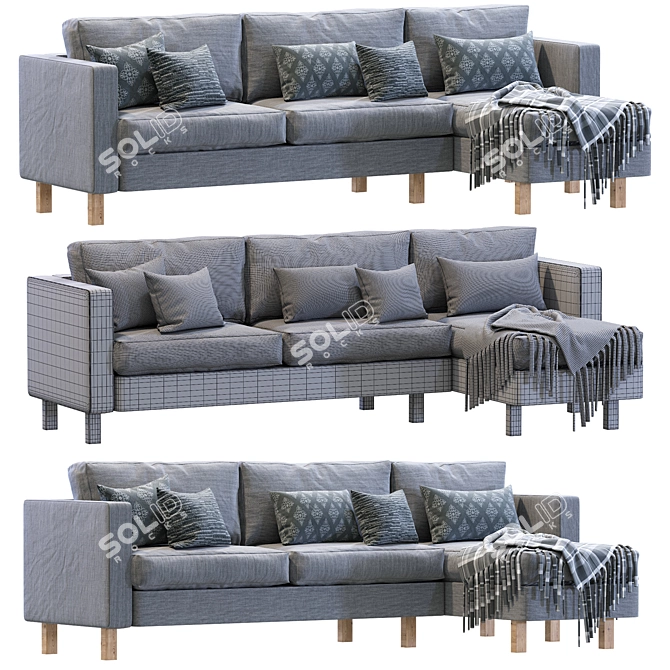 Stylish Karlstad IKEA Sofa Model 3D model image 2