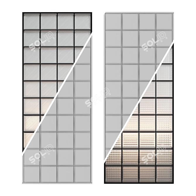 Glass Block Partition | Smooth Model 3D model image 2