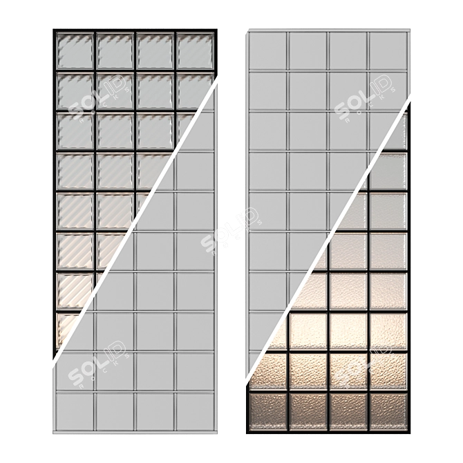 Glass Block Partition | Smooth Model 3D model image 3