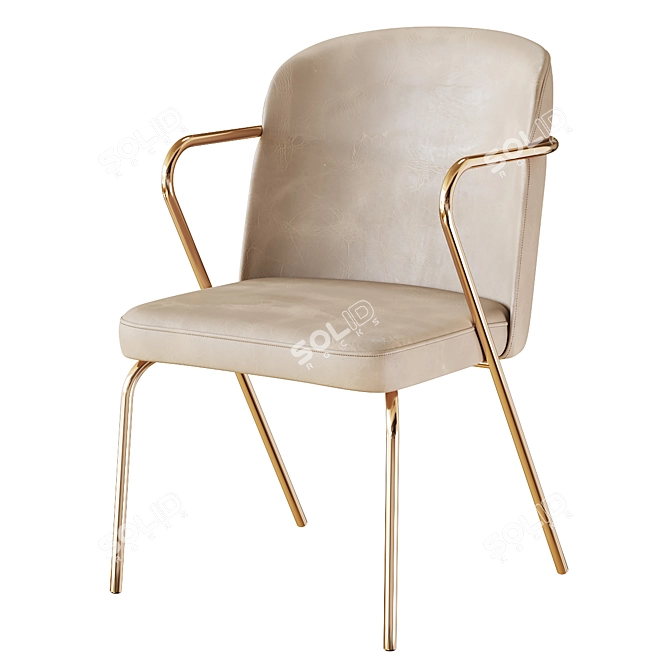 Metal Leg Chair "Vienna" by Enza Home 3D model image 1