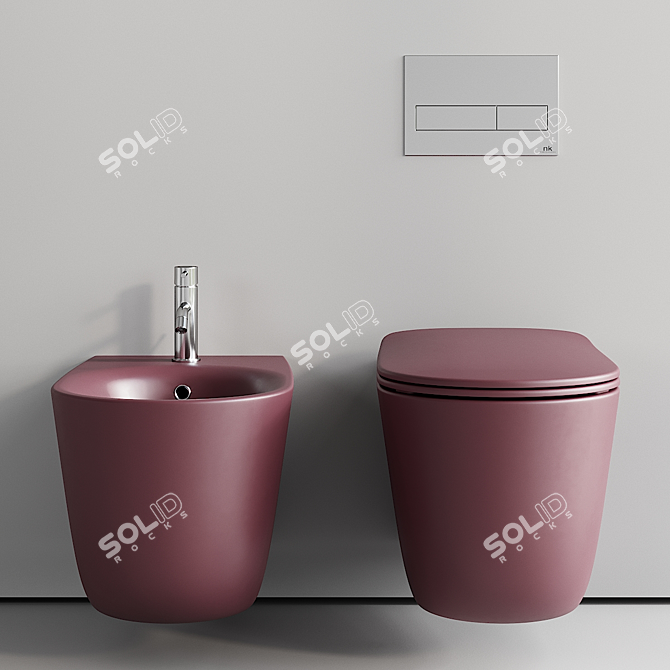 Nolita Wall-Hung WC and Bidet 3D model image 4