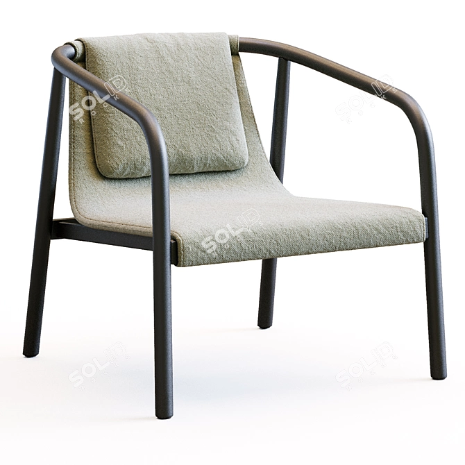 Modern Oslo Lounge Chair Design 3D model image 2