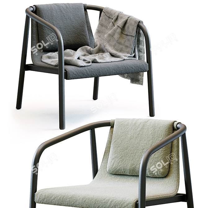 Modern Oslo Lounge Chair Design 3D model image 4