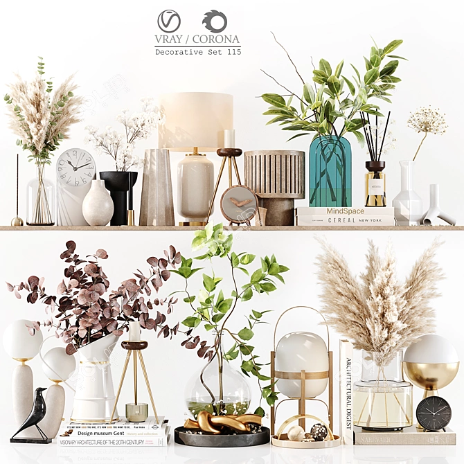 Elegant Detail 3D Model Set 3D model image 1