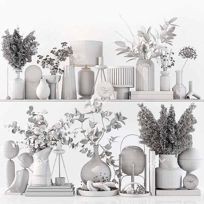 Elegant Detail 3D Model Set 3D model image 7