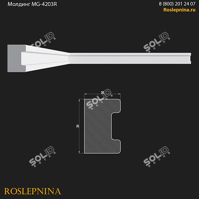 Moldings MG-4203R by RosLepnina 3D model image 1