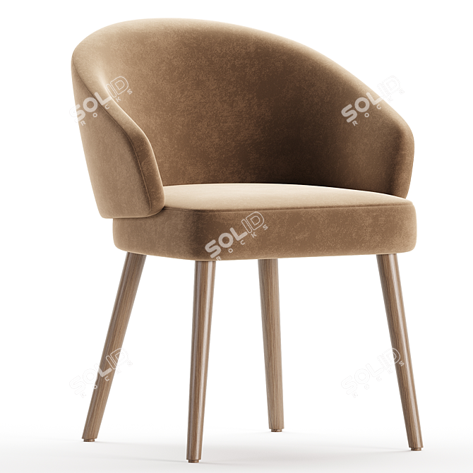 Stylish Lawson Sabbia Chair Model 3D model image 1