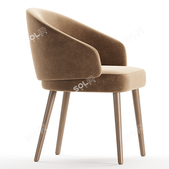 Stylish Lawson Sabbia Chair Model 3D model image 2
