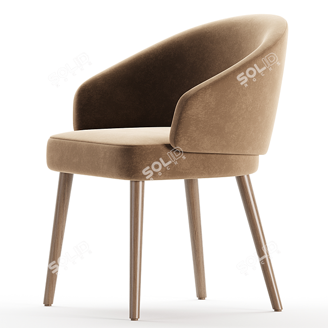 Stylish Lawson Sabbia Chair Model 3D model image 4