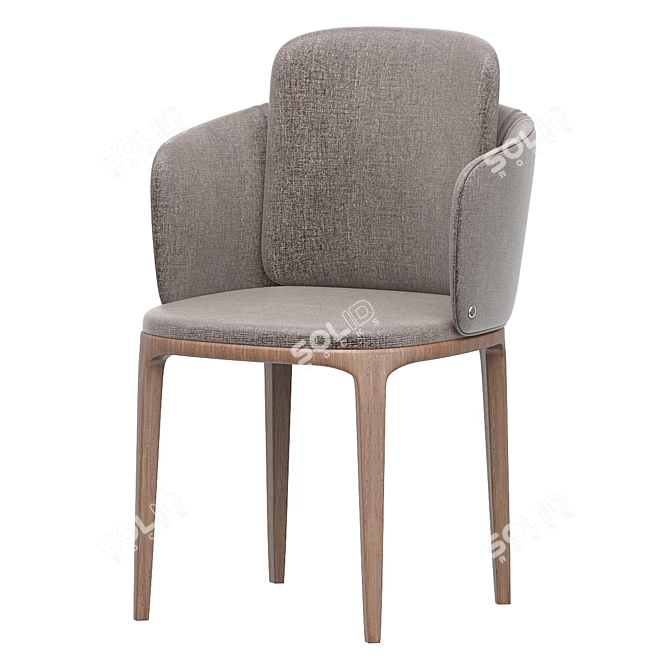 Elegant Manda Chairs: Luxury Seating 3D model image 1