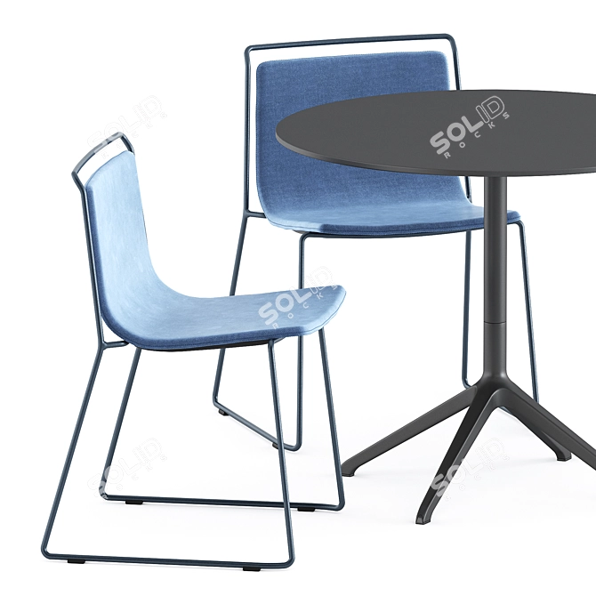 Modern Seating Set with Elephant Table 3D model image 2