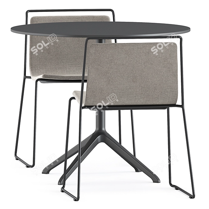 Modern Seating Set with Elephant Table 3D model image 3