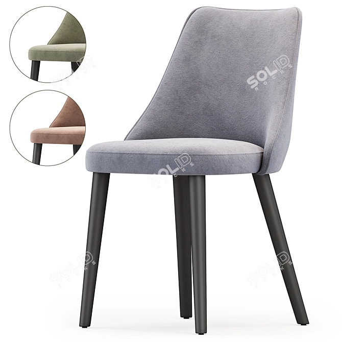 Elegant Moro Dining Chair 3D model image 2