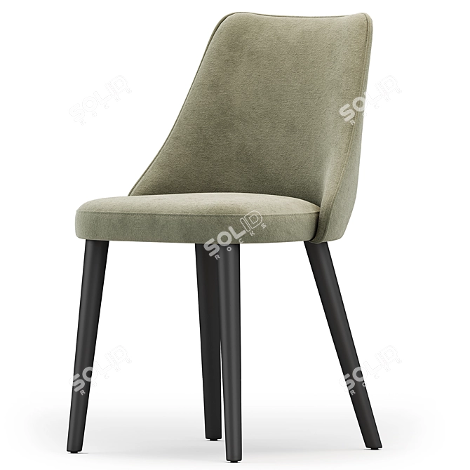 Elegant Moro Dining Chair 3D model image 3
