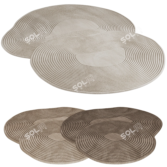 Bolia Zen Rugs: Stylish Chic 3D model image 8