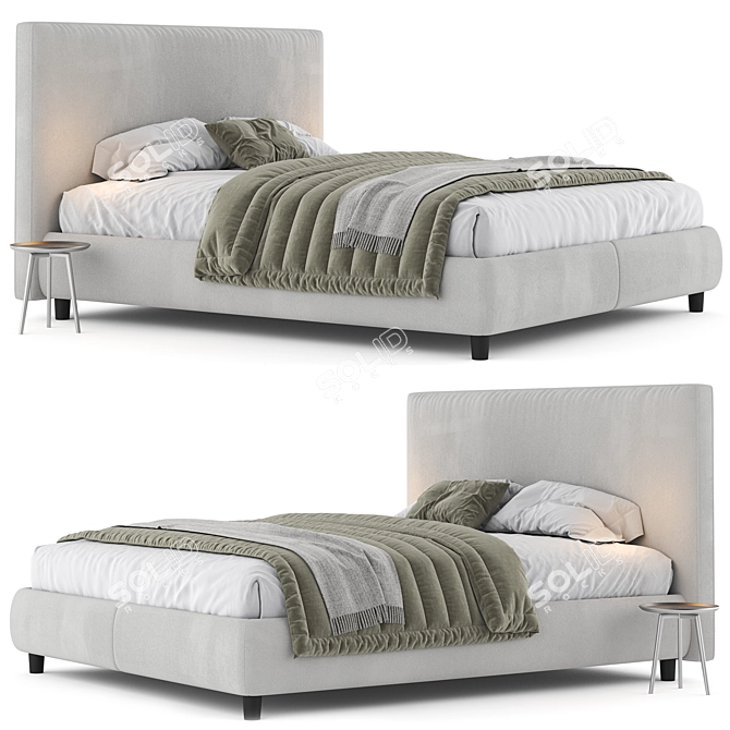 Ikea Dunvik 3D Bed Model 3D model image 2