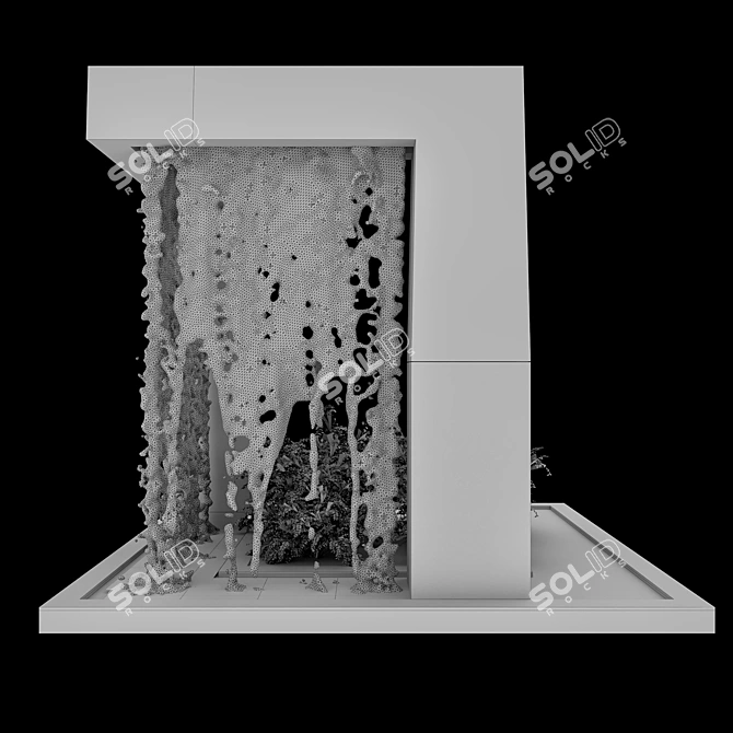 Handcrafted Waterfall No1: Outdoor Delight 3D model image 5